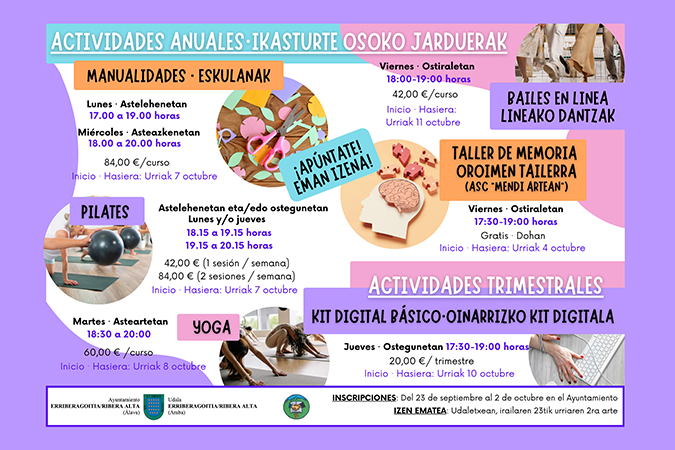 Cursos y Actividades Municipales 2024/2025