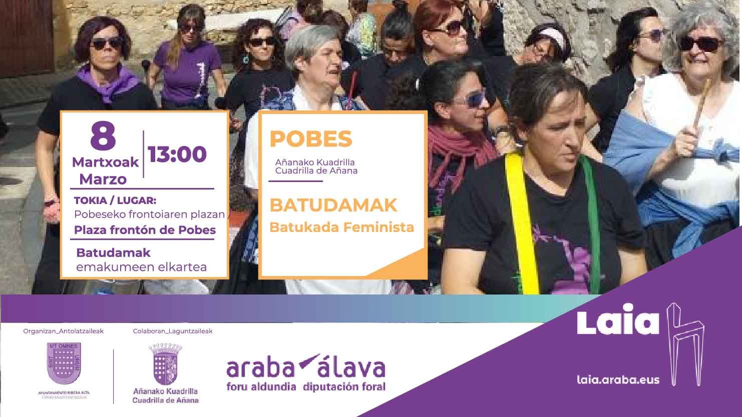 Batukada Feminista con motivo de la celebración del 8M