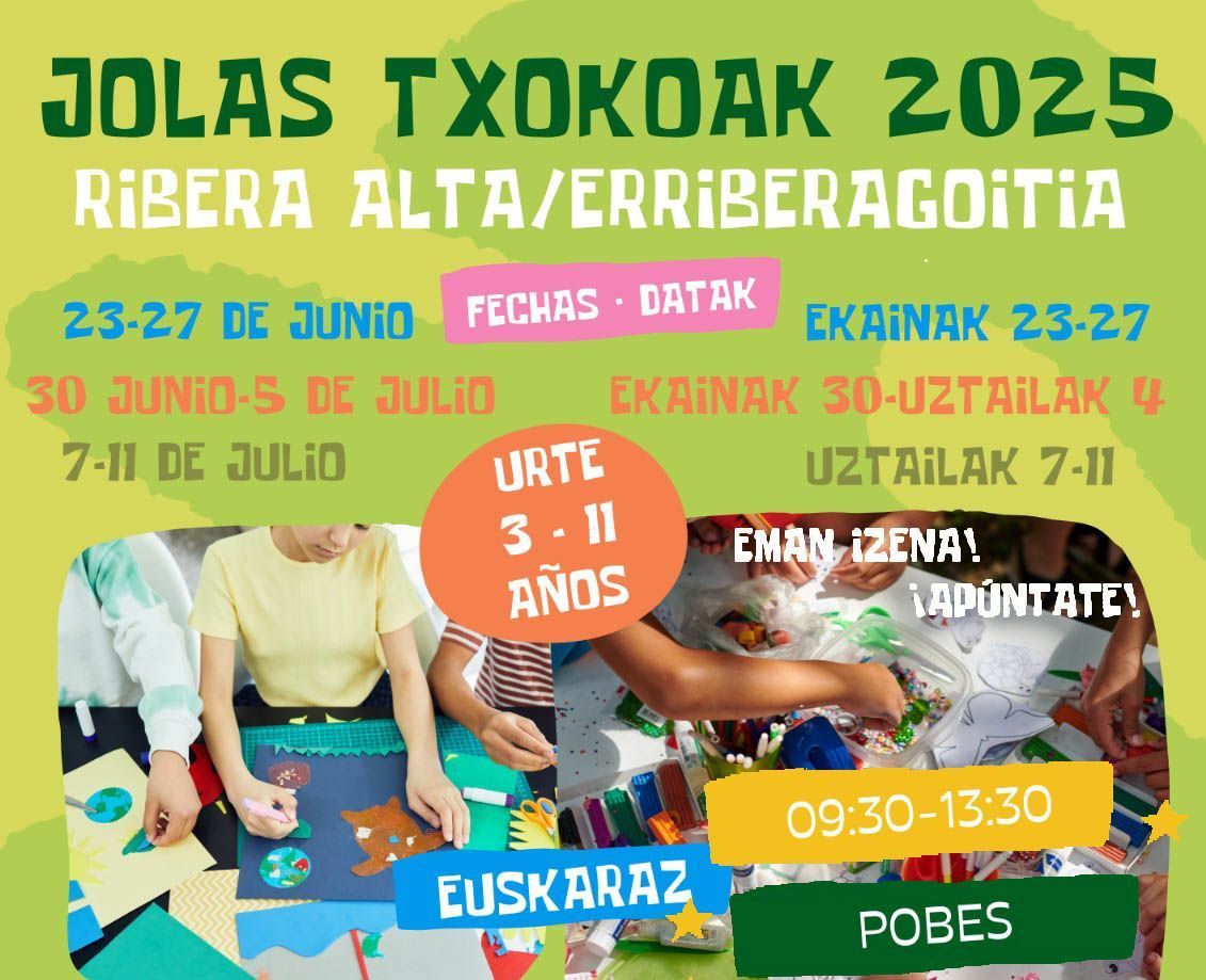 Jolas Txokoak 2025, inscripciones abiertas