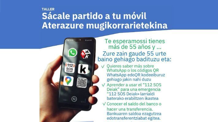 ¡Sácale partido a tu móvil!📱Para mayores de 55 años