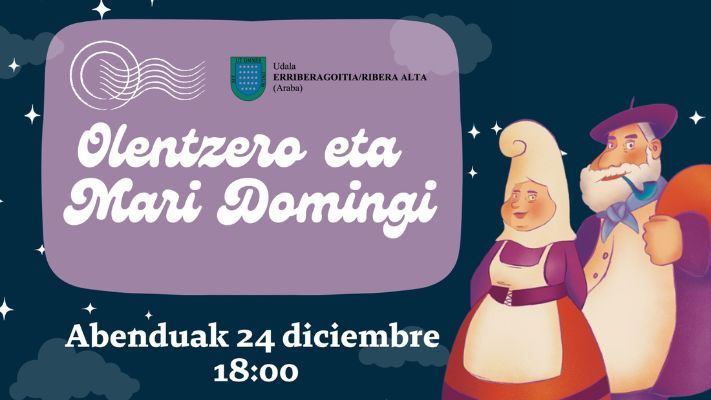 Ya están aquí, Olentzero y Mari Domingi visitan Pobes